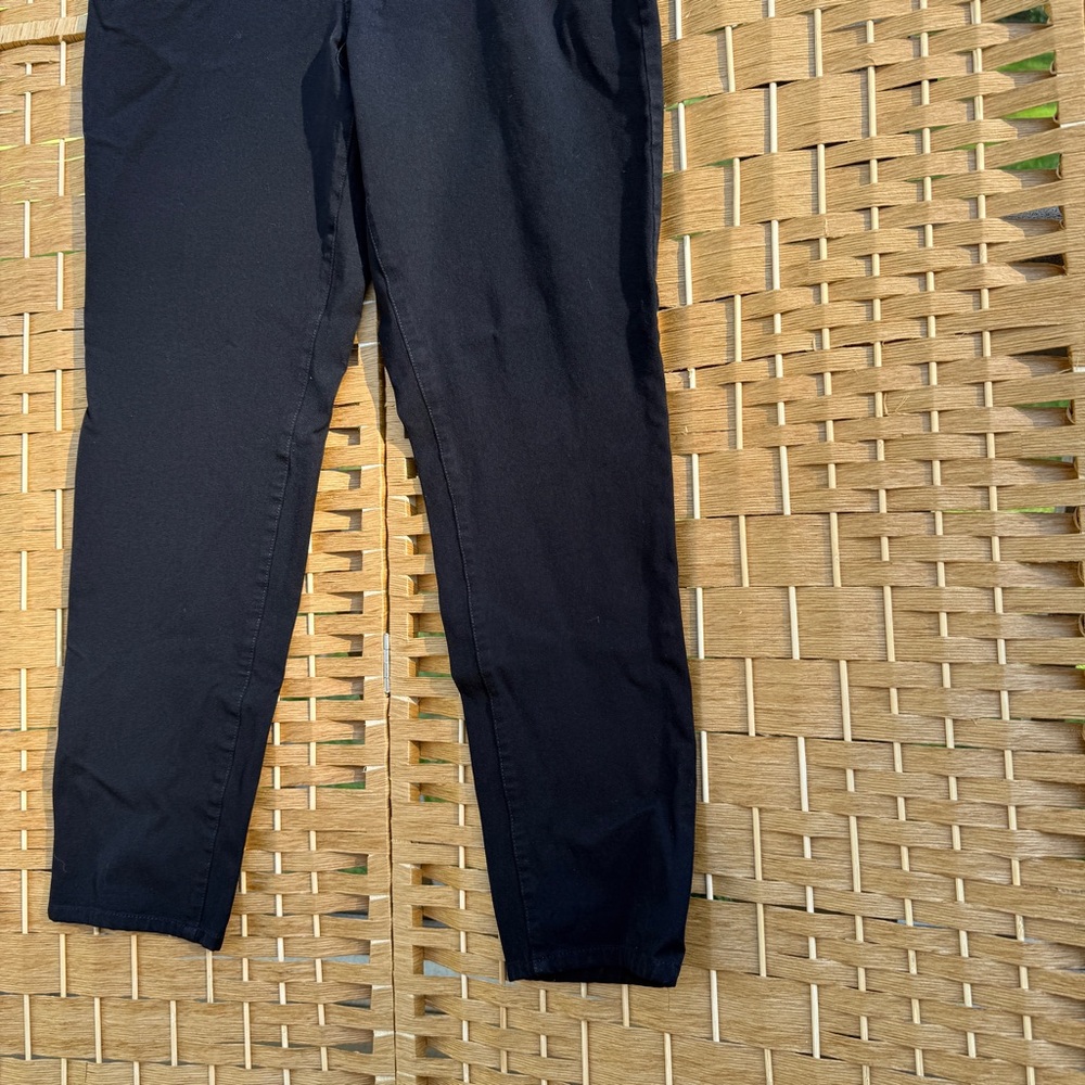 Banana Republic Black Straight Leg Pants Women’s Size 14 Viscose & Cotton Blend - Picture 5 of 14